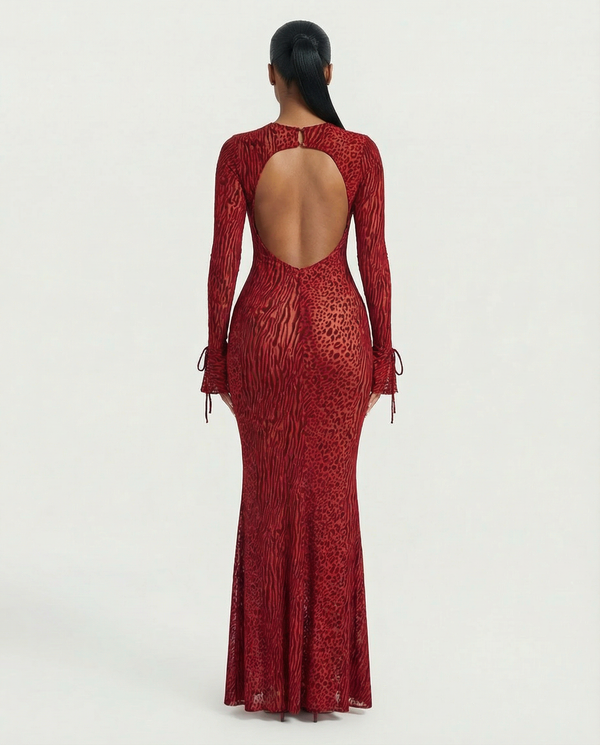 Ashley Bold Mesh Maxi Dress