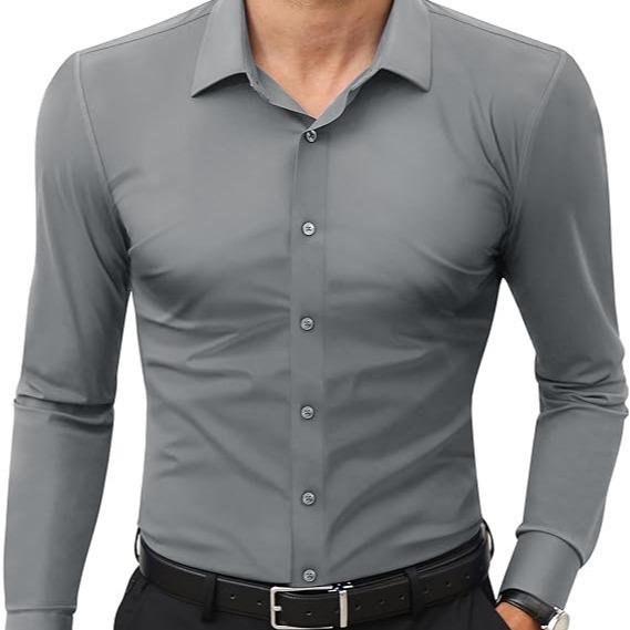 Men's Wrinkle-Free Stretch Shirt - Anti-Wrinkle