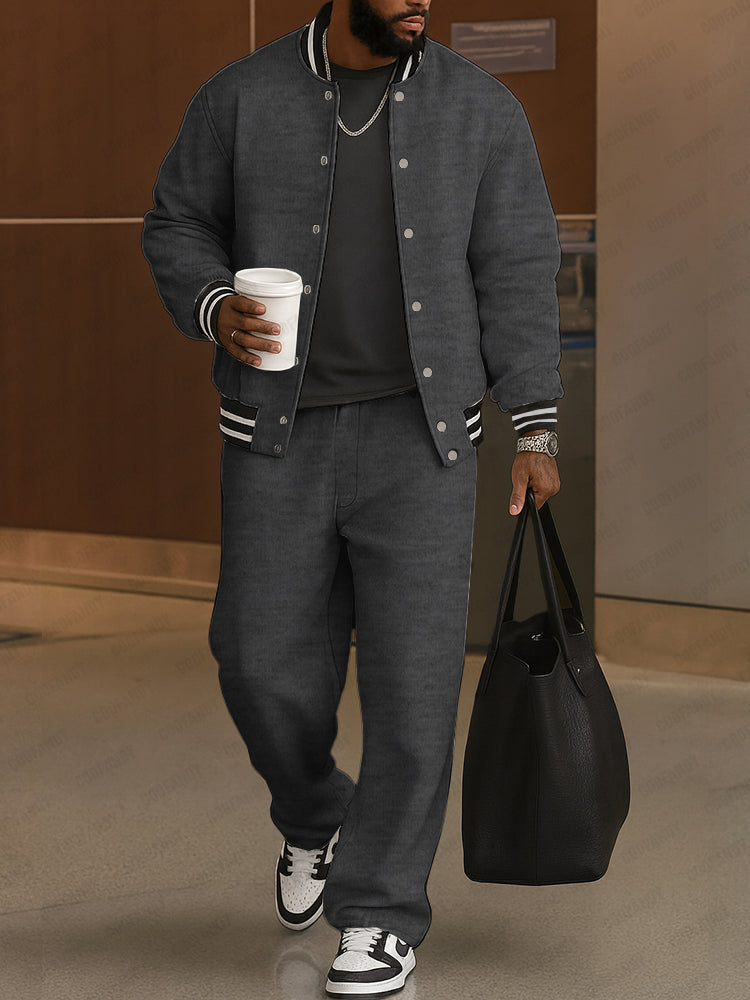 Everyday Striped Trim Jacket Pants