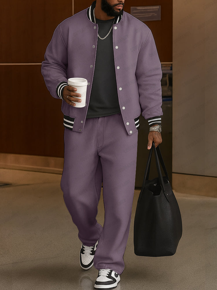 Everyday Striped Trim Jacket Pants