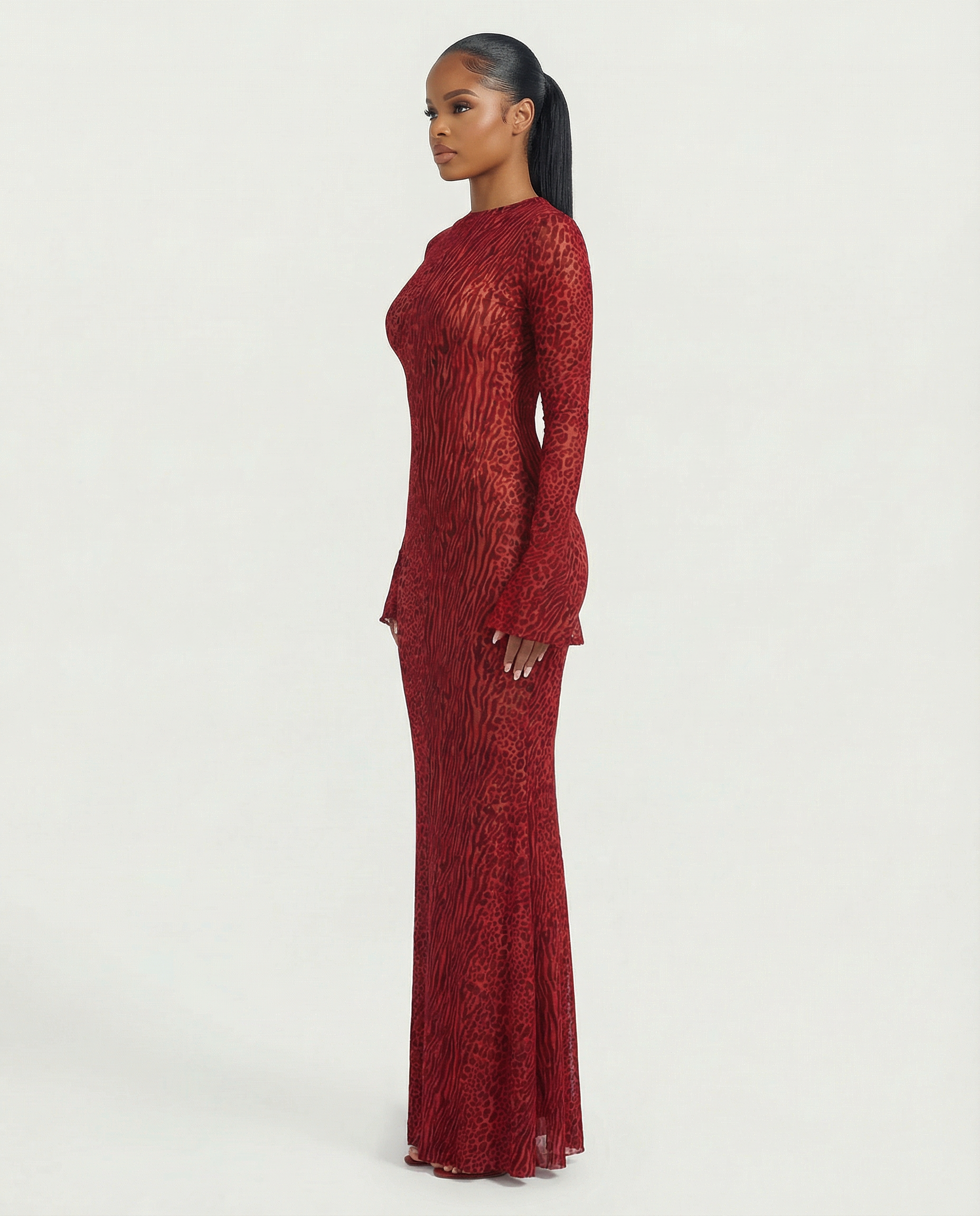 Ashley Bold Mesh Maxi Dress