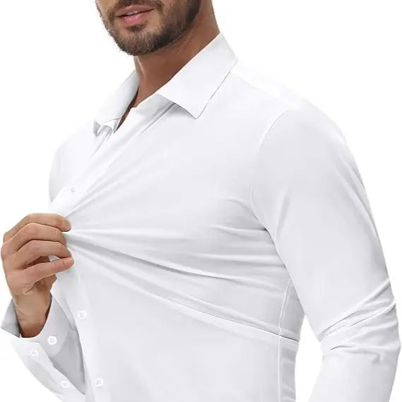 Men's Wrinkle-Free Stretch Shirt - Anti-Wrinkle