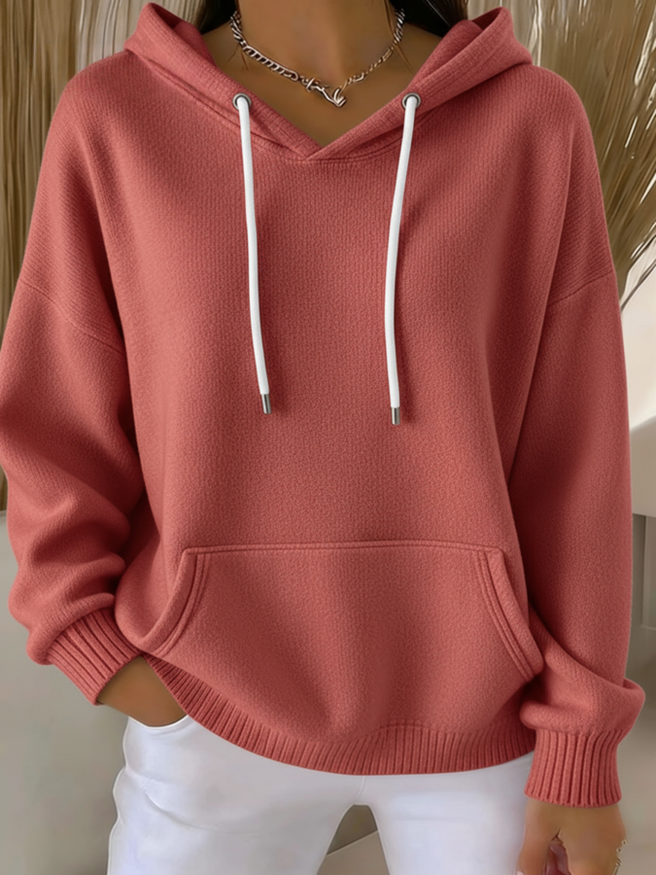 Everyday Casual Jacquard Multicolor Hoodie