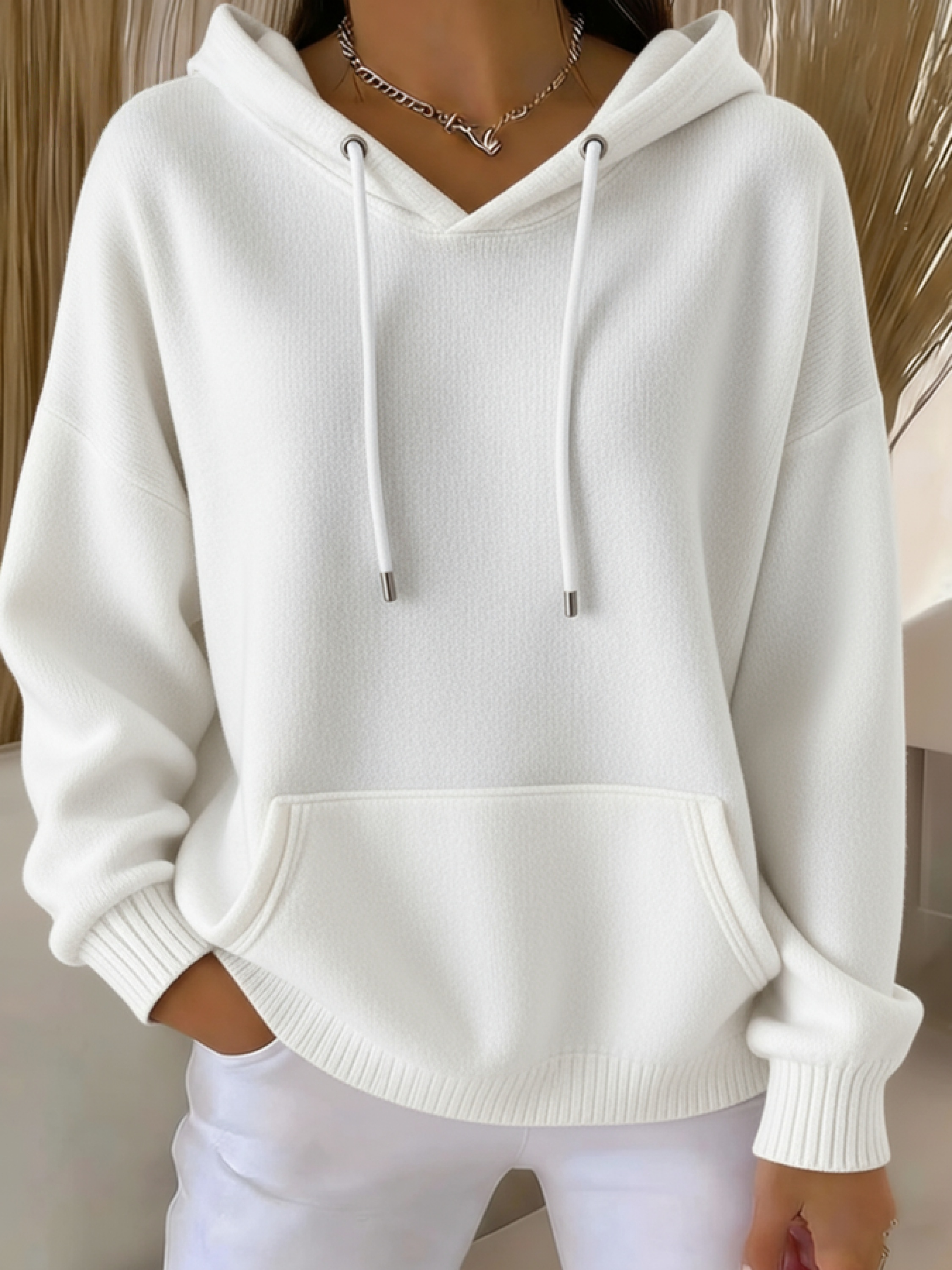 Everyday Casual Jacquard Multicolor Hoodie