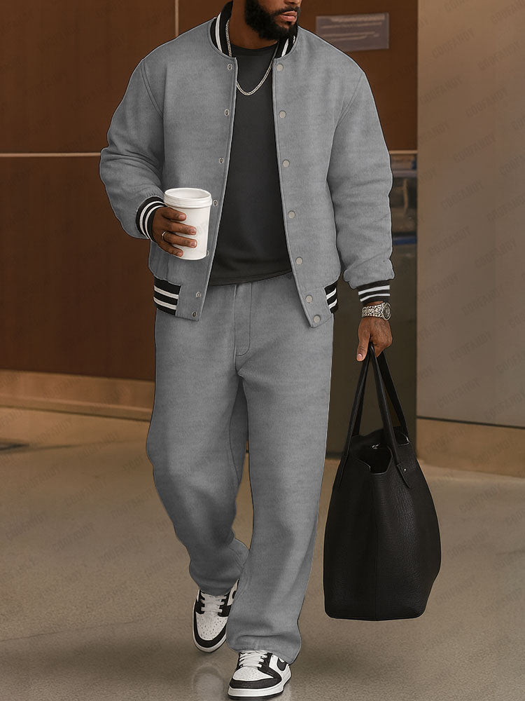 Everyday Striped Trim Jacket Pants