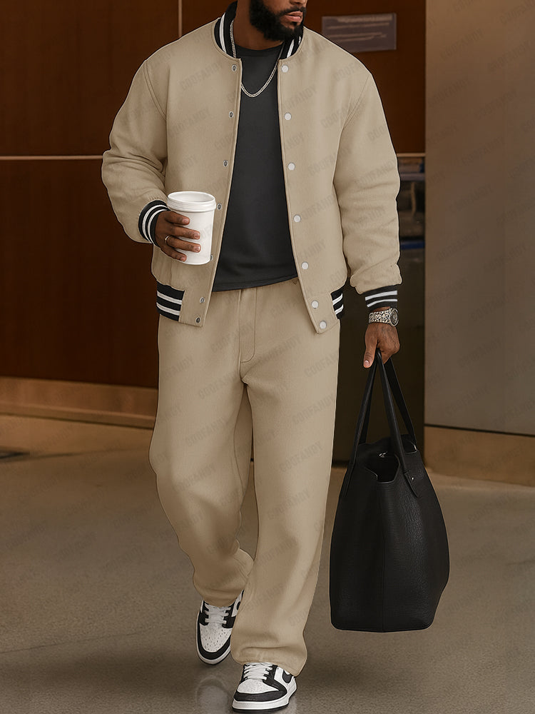 Everyday Striped Trim Jacket Pants