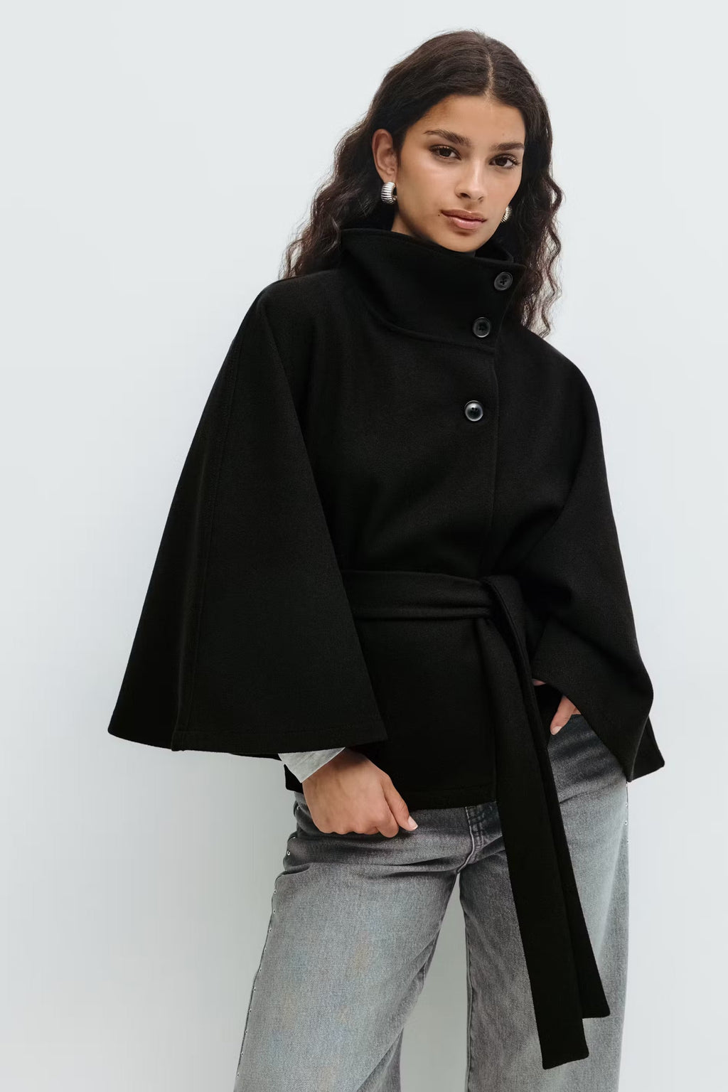 Solenne Urban Classic Cape Coat