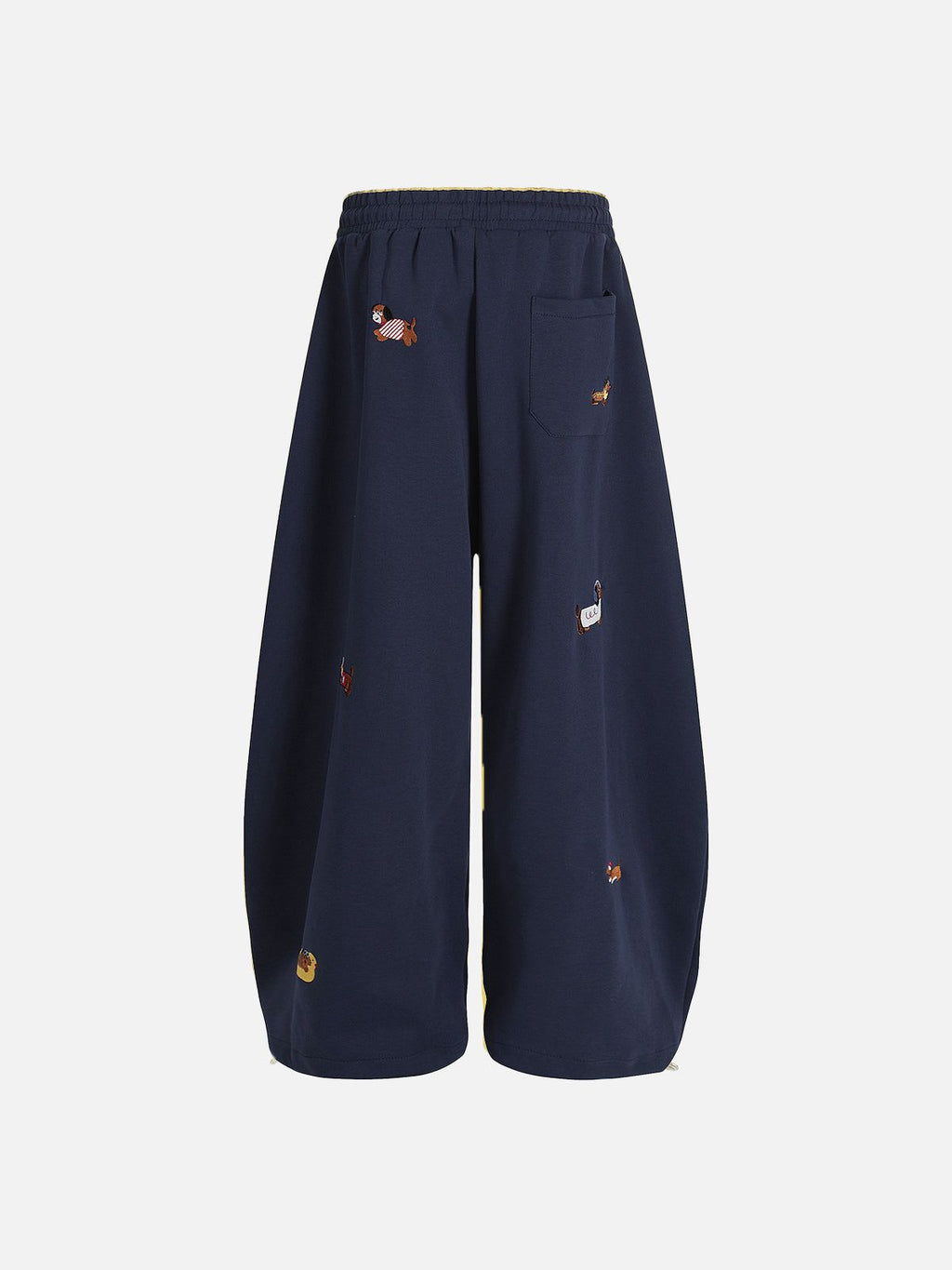 Embroidered Dog Barrel Sweatpants