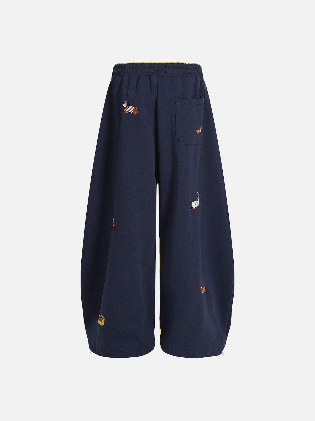Embroidered Dog Barrel Sweatpants