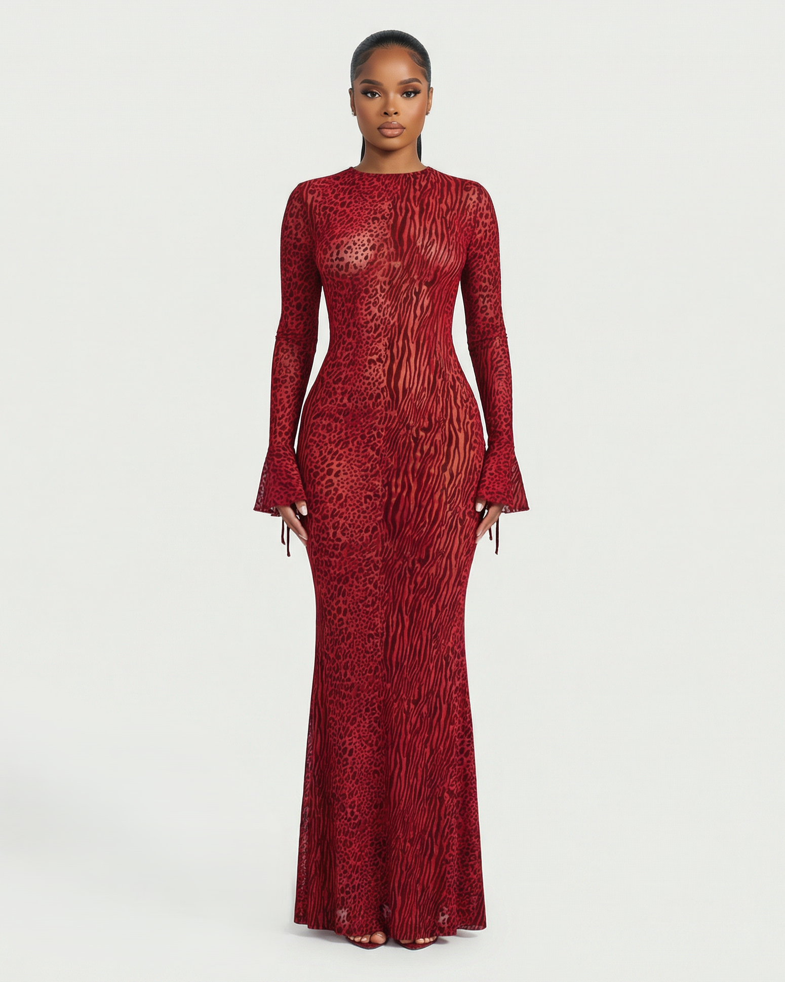 Ashley Bold Mesh Maxi Dress