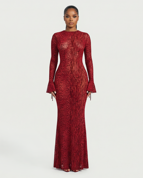 Ashley Bold Mesh Maxi Dress