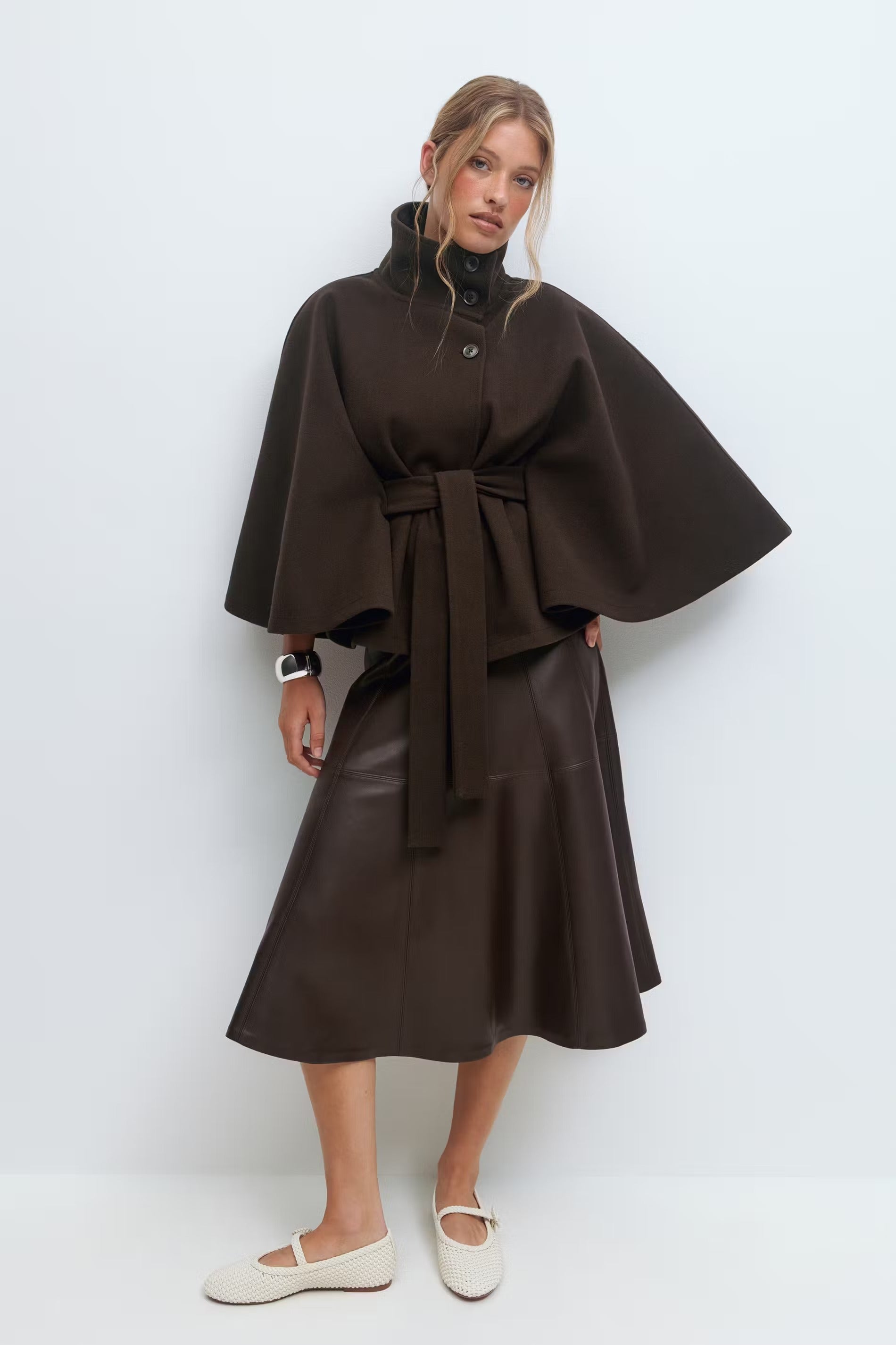 Solenne Urban Classic Cape Coat