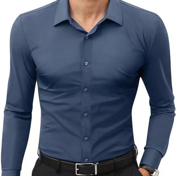 Men's Wrinkle-Free Stretch Shirt - Anti-Wrinkle