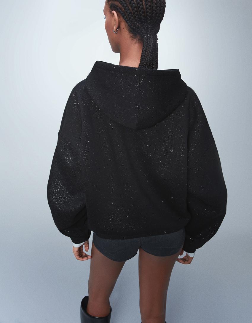 Shimmer Relaxed Oversized Comfort Hoodie
