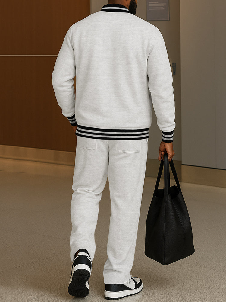 Everyday Striped Trim Jacket Pants