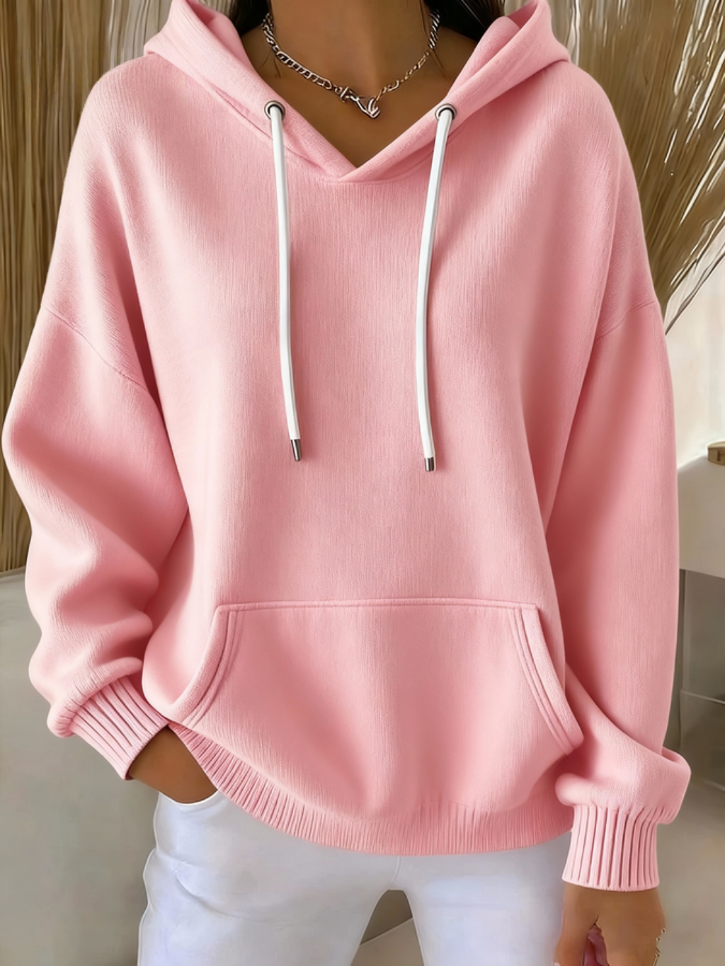 Everyday Casual Jacquard Multicolor Hoodie