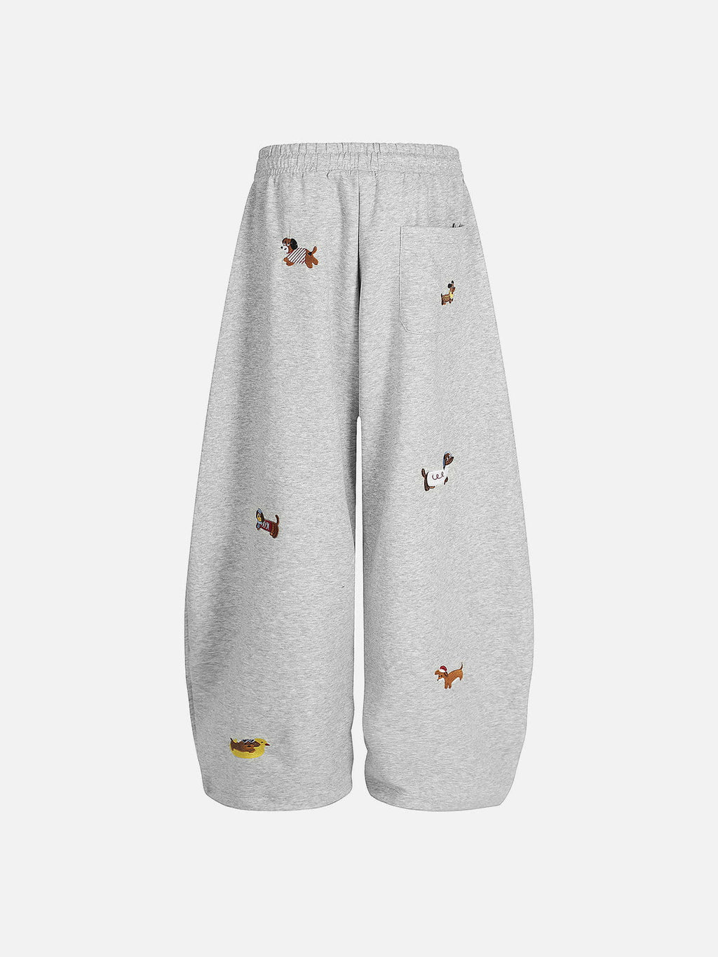 Embroidered Dog Barrel Sweatpants