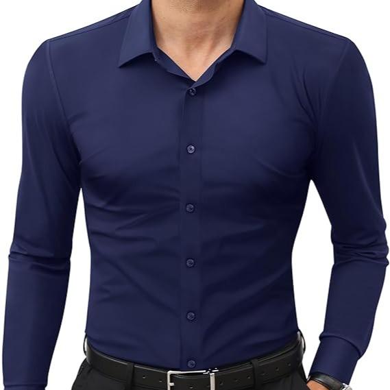 Men's Wrinkle-Free Stretch Shirt - Anti-Wrinkle