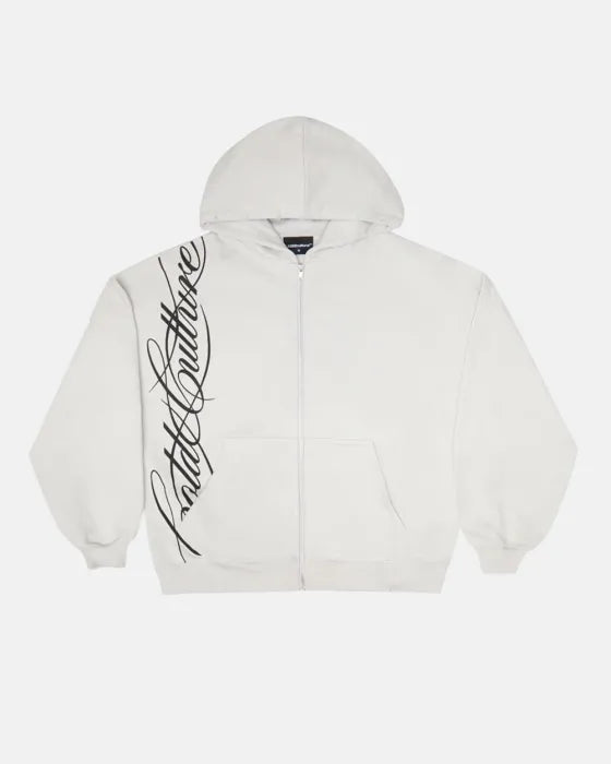 Cozy Script Zip Hoodie